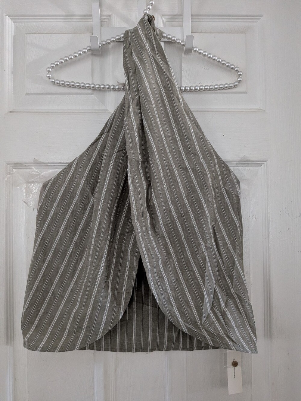 Commmense Striped Cotton Linen Halter Top & Pants - Picture 9 of 16